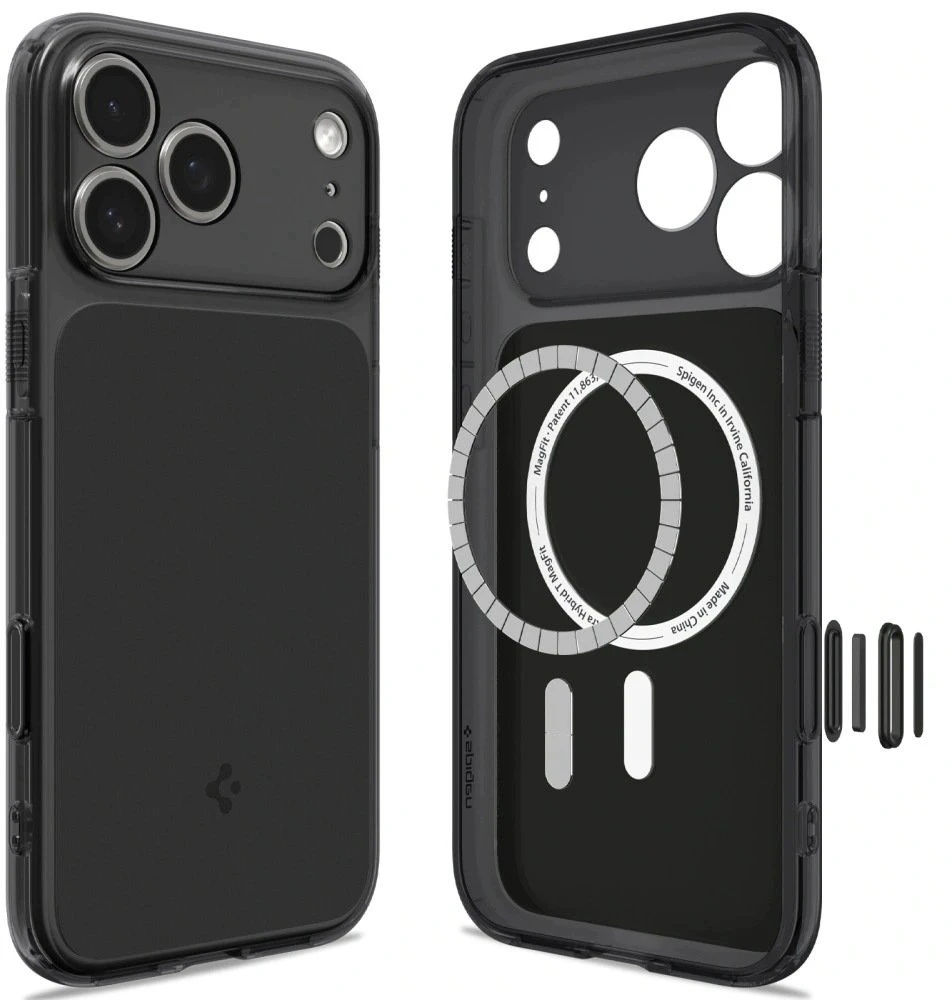 Dėklas Spigen Ultra Hybrid T MagSafe iPhone 17 Pro / 18 Pro MATINIS juodos spalvos