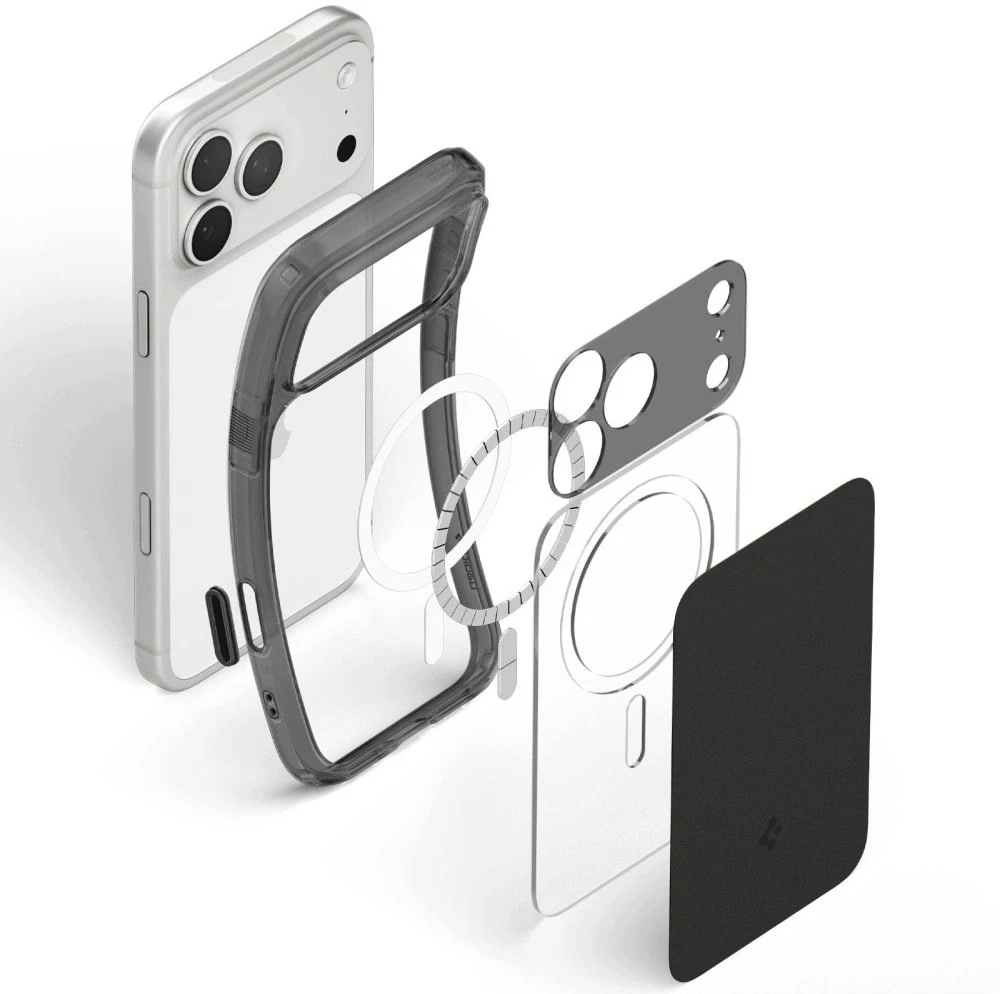 Dėklas Spigen Ultra Hybrid T MagSafe iPhone 17 Pro / 18 Pro MATINIS juodos spalvos