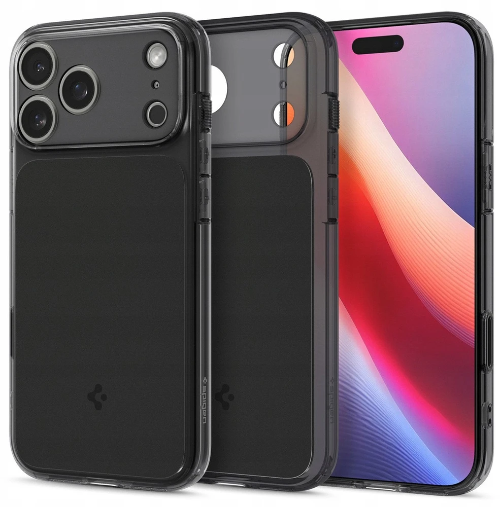 Spigen Ultra Hybrid „T” MagSafe dėklas skirtas Apple iPhone 17 Pro – matinis juodos spalvos