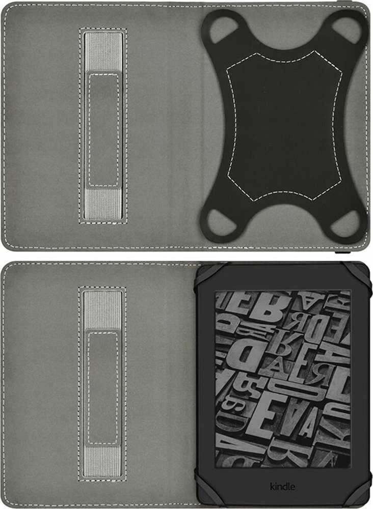 Strado Dėklas su dirželiu, skirtas „Kindle 10/11“ ir „Paperwhite 1/2/3/4“, juodas