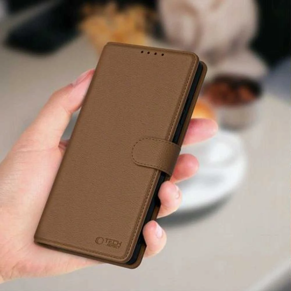 „Tech-Protect“ piniginės dėklas, skirtas „iPhone 16e“ / „17e“ – rudas