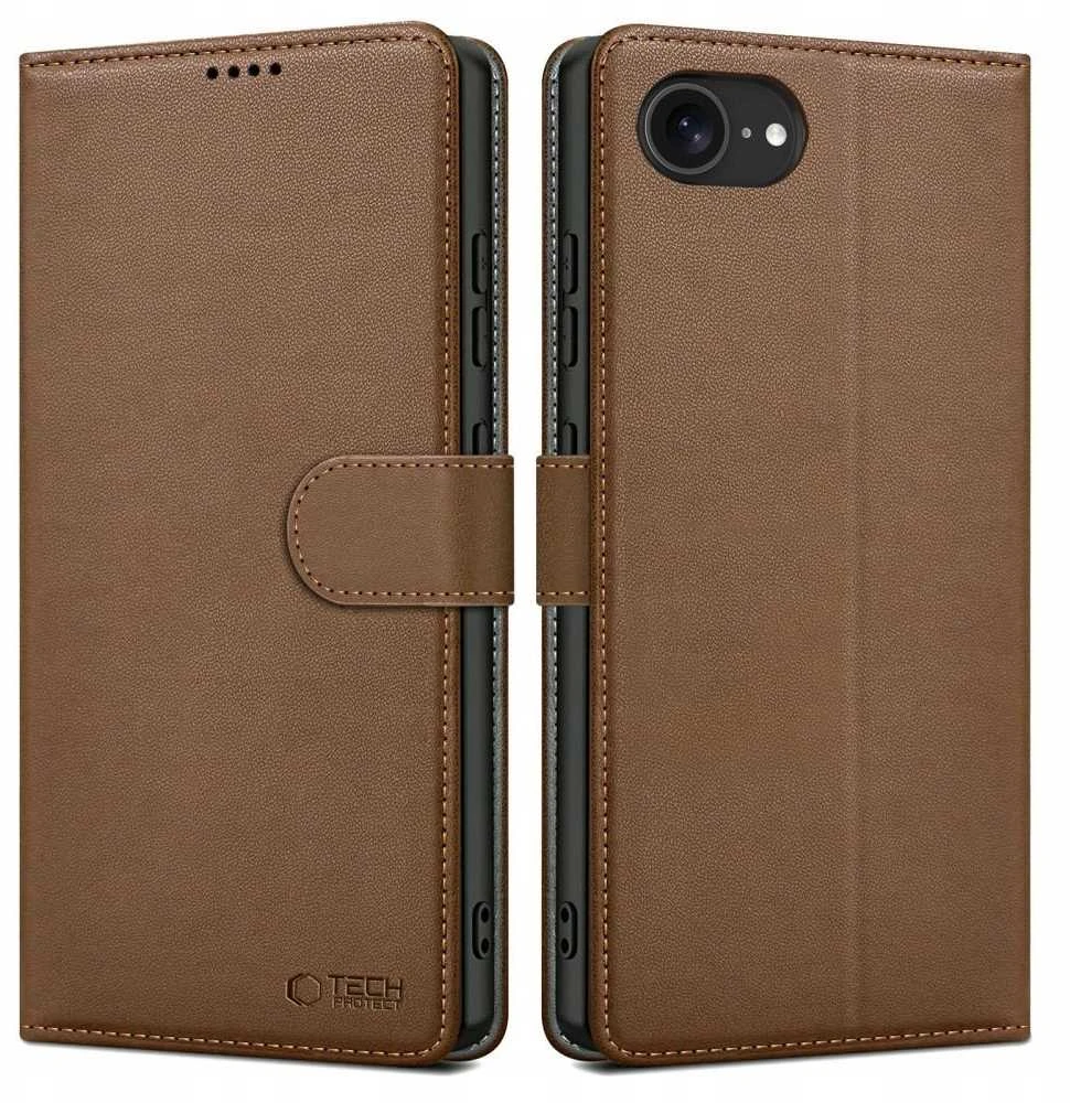 „Tech-Protect“ piniginės dėklas, skirtas „iPhone 16e“ / „17e“ – rudas