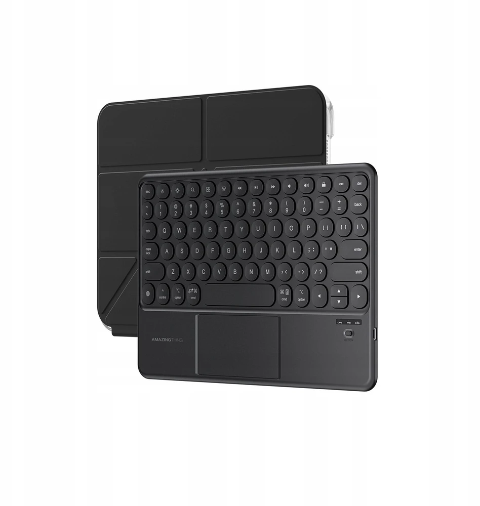 „AmazingThing Minimal Case KeyLite Combo“ klaviatūros dėklas, skirtas „iPad Air 11“ M2/M3/M4 (2024/2025/2026) - Juodas