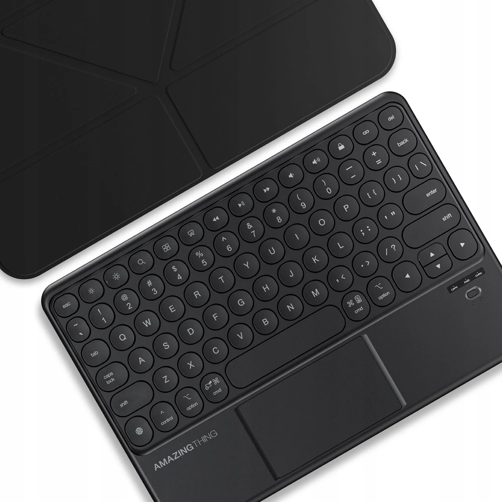 „AmazingThing Minimal Case Keylite Combo“ klaviatūros dėklas, skirtas „iPad 11“ (2022/2025) - Juodas