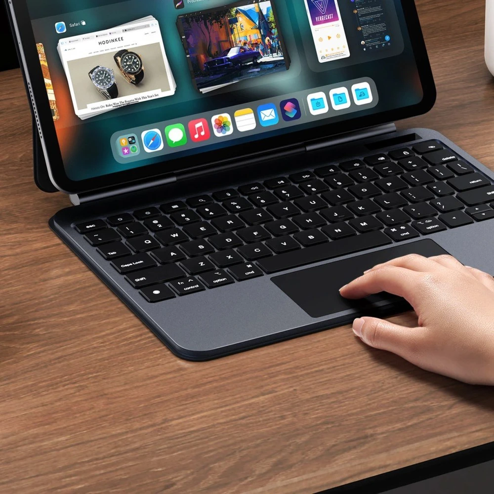 Dėklas su klaviatūra Dux Ducis (MK series) skirtas Apple iPad Pro 11″ (2024) – juodos spalvos