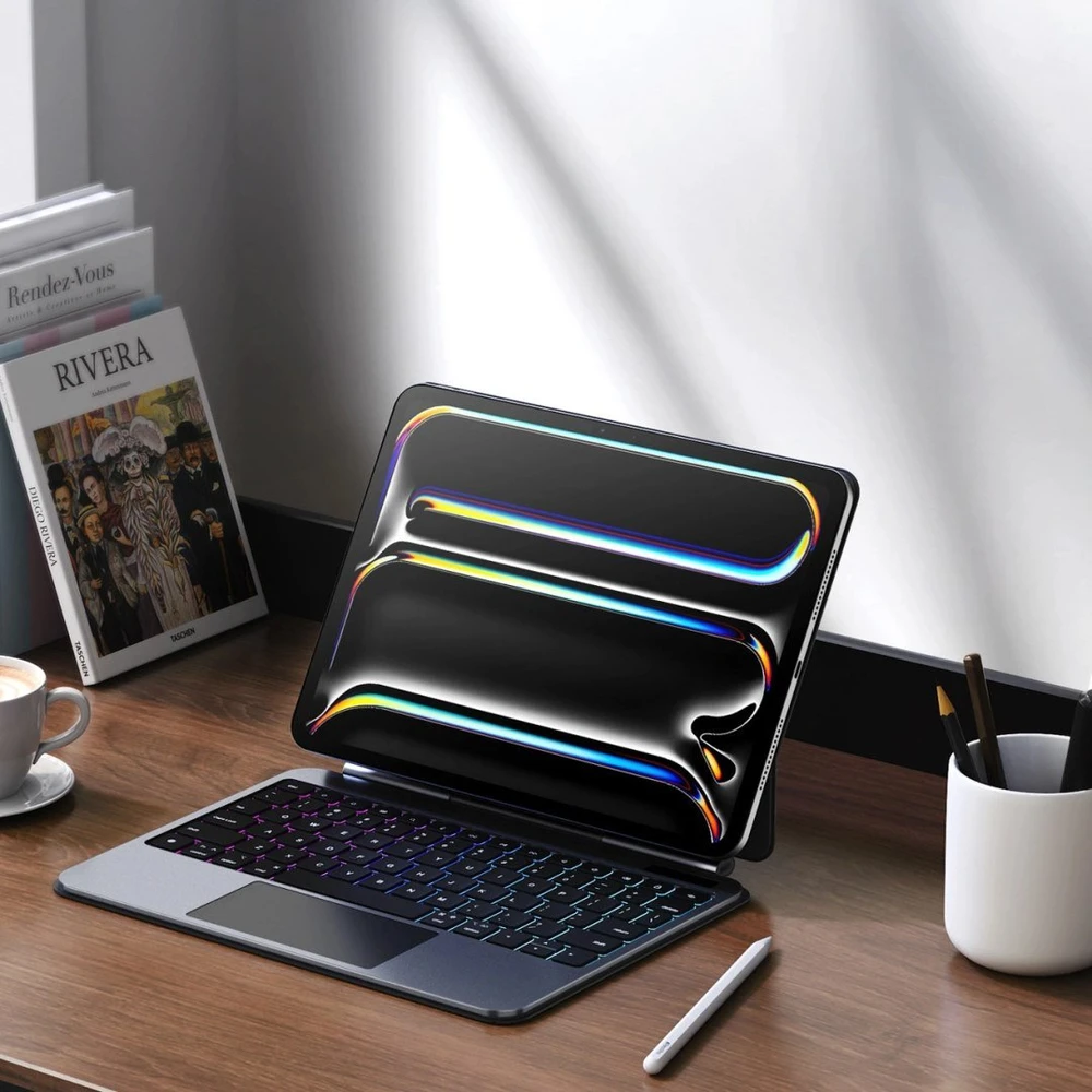 Dėklas su klaviatūra Dux Ducis (MK series) skirtas Apple iPad Pro 11″ (2024) – juodos spalvos