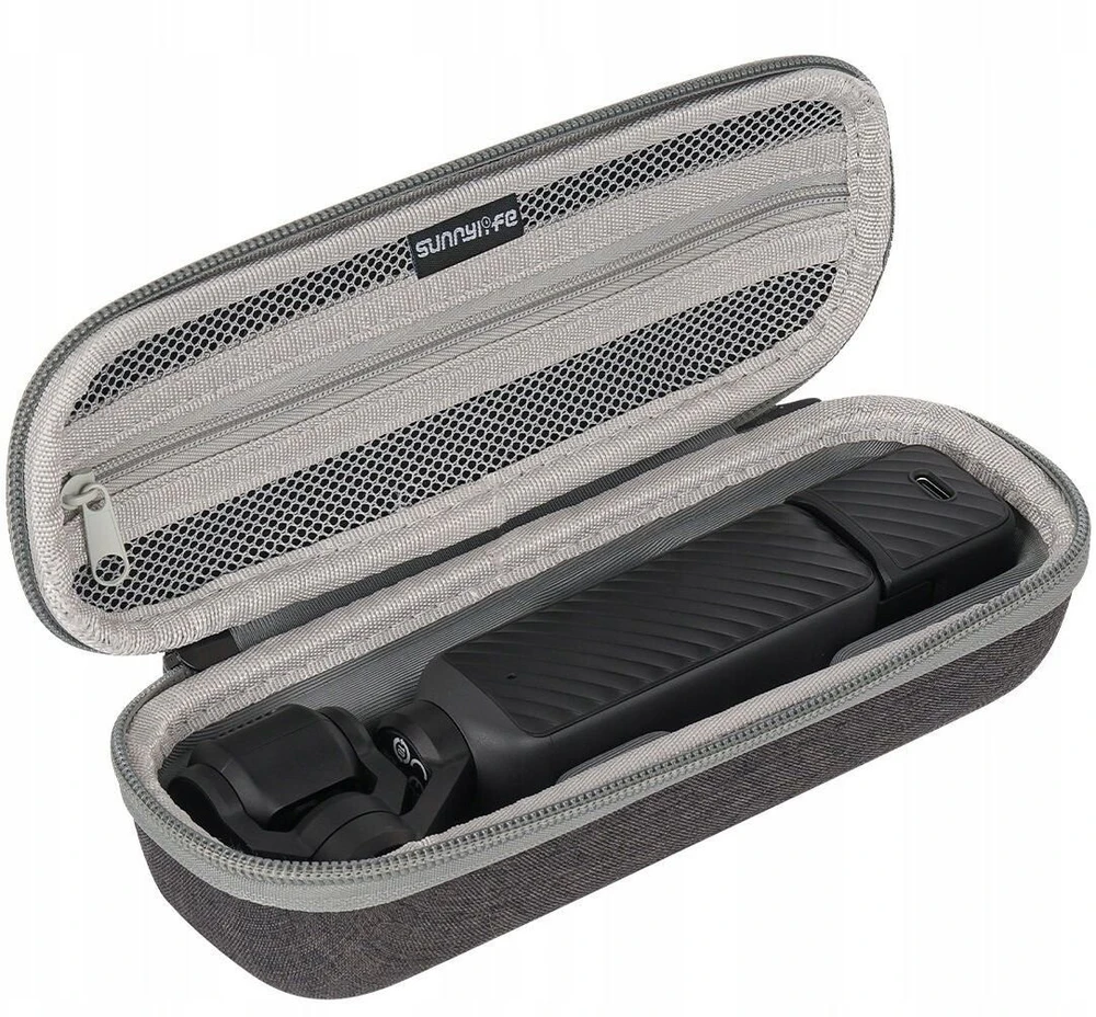 Dėklas SunnyLife Dėklas futeralas apsauginis dėklas kietas dėklas + karabinas / Dji Osmo Pocket 4 / 3 / Op4-b206-gy (SB11962)