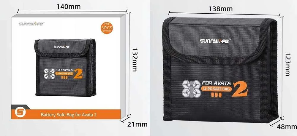 Dėklas SunnyLife Futerał Dėklas Dėklas Na 3x Akumuliatorius Do Drona Dji Avata 2 Ognioodporny / At2-dc783-3