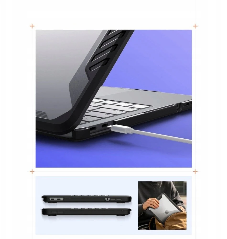 SUPCASE UNICORN BEETLE PRO MACBOOK NEO 13 2026 Juodas/SKAIDRUS
