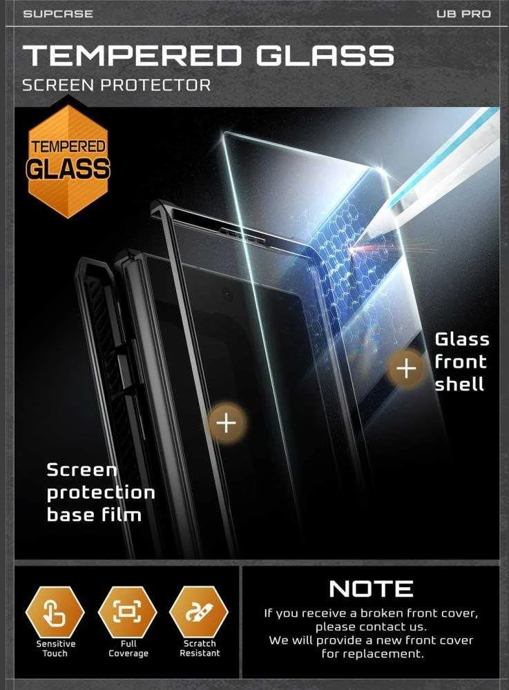 Supcase Unicorn Beetle Pro dėklas skirtas Samsung Galaxy Z Fold 7 – juodos spalvos
