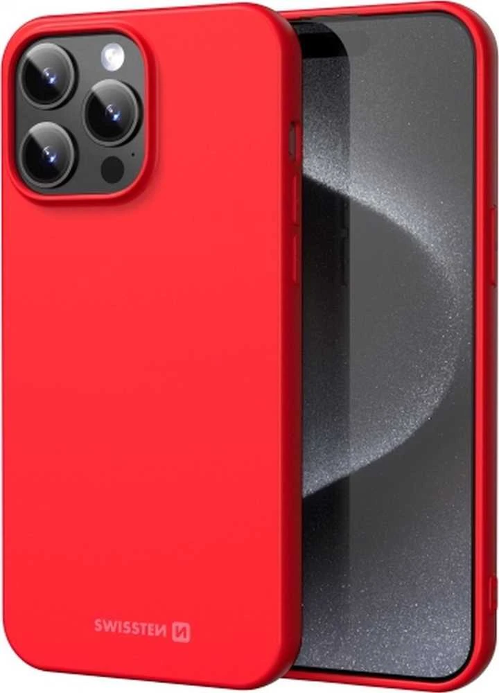 „Swissten“ „Soft Joy“ dėklas „iPhone 16 Plus“ – red.