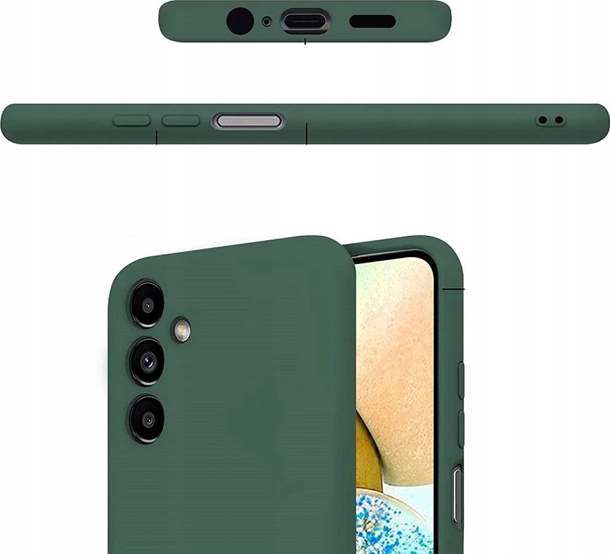 iLike Telforceone Matt TPU dėklas Samsung Galaxy A14 4G / A14 5G miško žalias