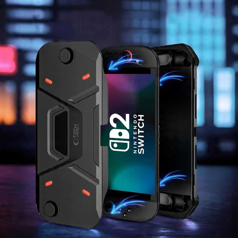 „Tech-Protect Carbonox“ dėklas, skirtas „Nintendo Switch 2“ – juodas