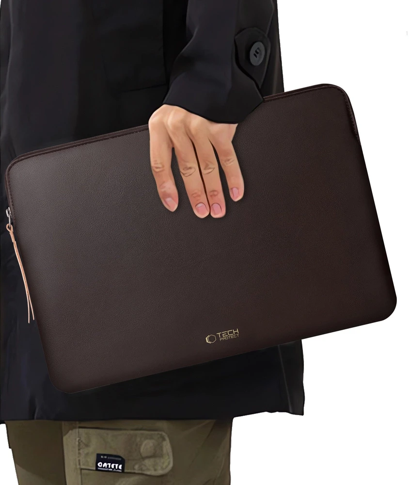Tech-Protect Fleece Nešiojamas kompiuteris Bag 13-14" - Brown