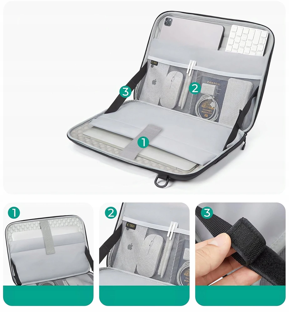 Tech-Protect Ranger-X Tactical Nešiojamas kompiuteris Case for 15-16" - Juodas