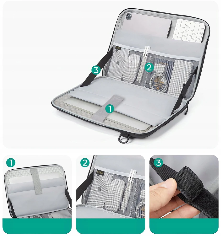 Tech-Protect Ranger-X Tactical Nešiojamas kompiuteris Case for 15-16" - Juodas