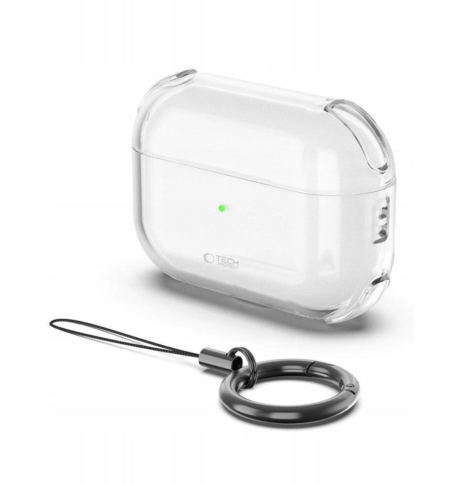 „Tech-Protect“ atšokantis dėklas, skirtas „AirPods Pro 3“ ausinėms – skaidrus
