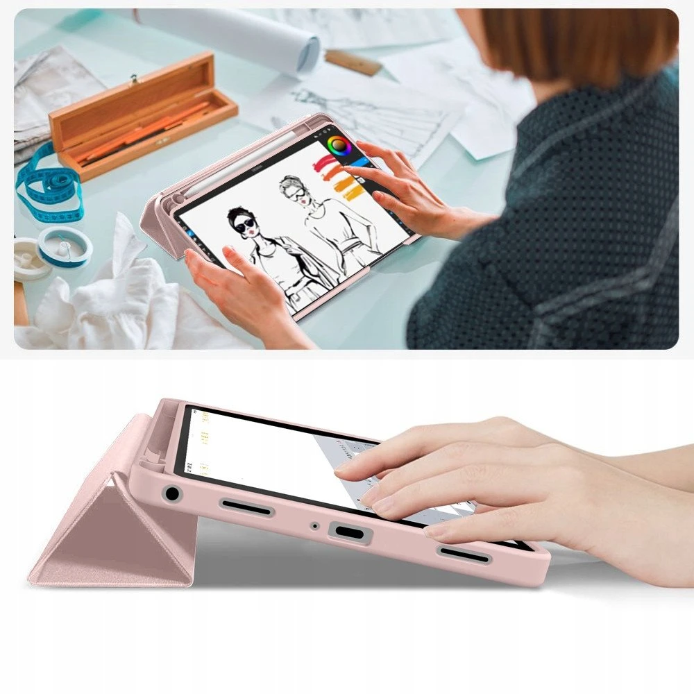 „Tech Protect“ „TechProtect SmartCase“ rašiklis, skirtas „Samsung Galaxy Tab A9+ / A11+ Plus 11.0 X210 / X215 / X216 / X230 / X235 / X236“ – rausvos spalvos
