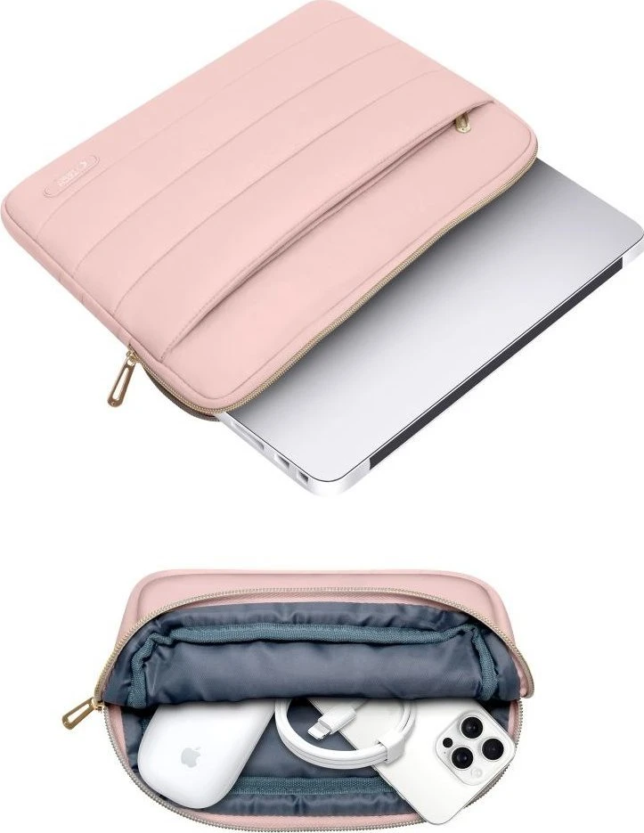 Nešiojamo kompiuterio dėklas 13″ – 14″ Tech-Protect Puffy Dusty Rose