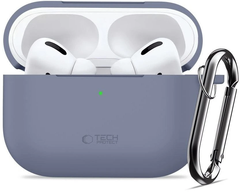 „Tech-Protect“ silikoninis dėklas su kabliuku, skirtas „AirPods Pro“ ausinėms - Mėlyna