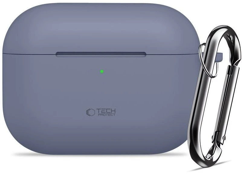 „Tech-Protect“ silikoninis dėklas su kabliuku, skirtas „AirPods Pro“ ausinėms - Mėlyna