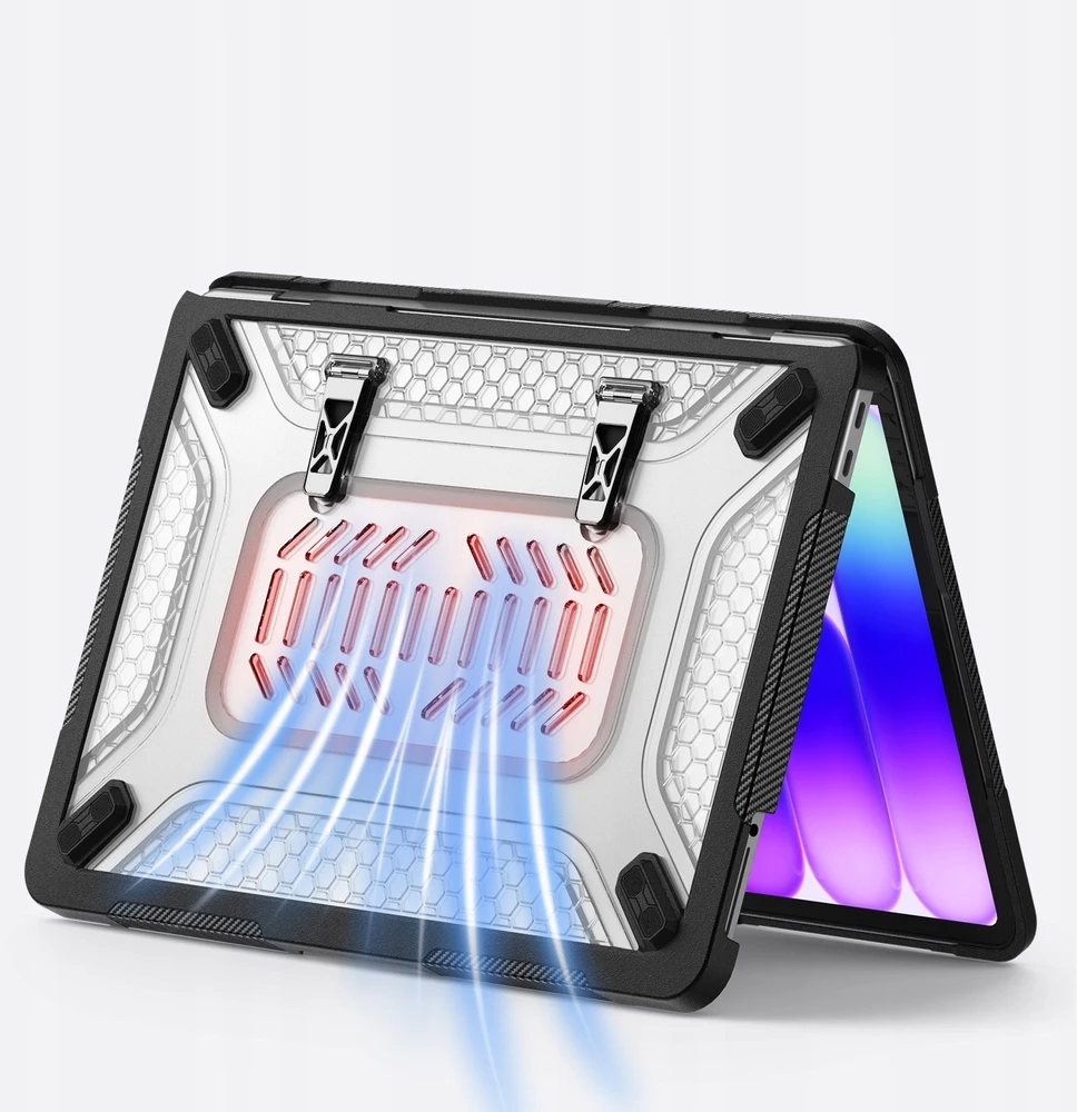 Tech-Protect Kevlar Pro MacBook NEO 13 2026 matinės juodos spalvos/skaidrus