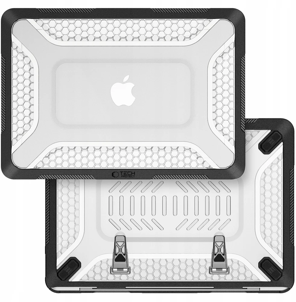 Tech-Protect Kevlar Pro MacBook NEO 13 2026 matinės juodos spalvos/skaidrus
