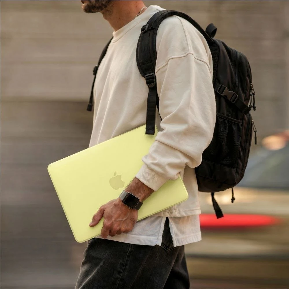 „Tech-Protect“ minkštas dėklas „Macbook Neo 13“ 2026, citrininis