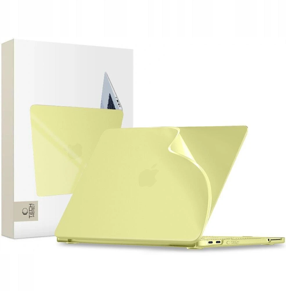 „Tech-Protect“ minkštas dėklas „Macbook Neo 13“ 2026, citrininis