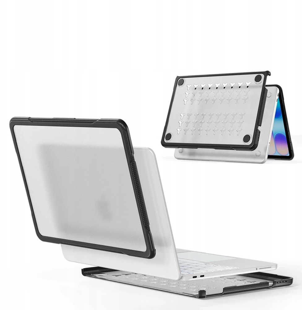 Tech-Protect VELAR MacBook NEO 13 2026 juodos spalvos/matinis skaidrus