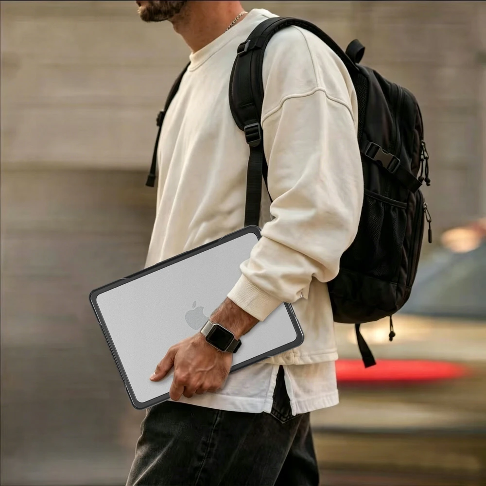 Tech-Protect VELAR MacBook NEO 13 2026 juodos spalvos/matinis skaidrus