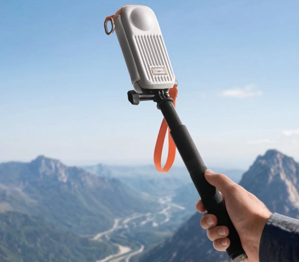 „Telesin“ kietas dėklas „Eva“, skirtas „Insta360 X5 / X4 / X4 Air / / S6-prc-30sr-tis“ / pilkas (SB11910)