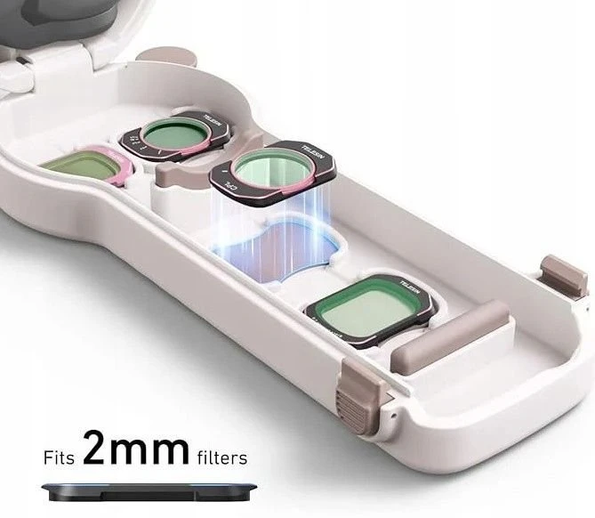 Telesin dėklas Standžios apsauginis dėklas korpusas futliaras PC + virvelė / / Skirta DJI Osmo Pocket 4 / S6-fms-29wh-tdj / Balta - Smėlio spalvos (SB11906)
