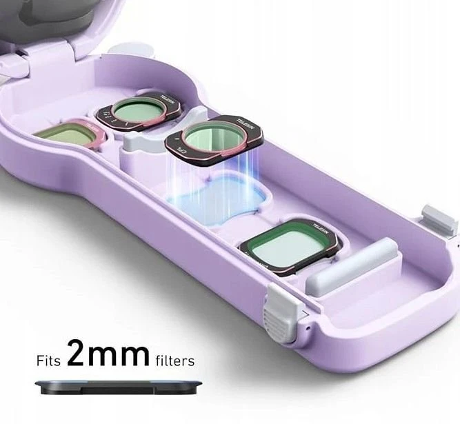 Telesin Dėklas Standus apsauginis dėklas korpusas futliaras PC + dirželis / / skirtas Dji Osmo Pocket 4 / S6-fms-29pu-tdj / violetinė (SB11905)