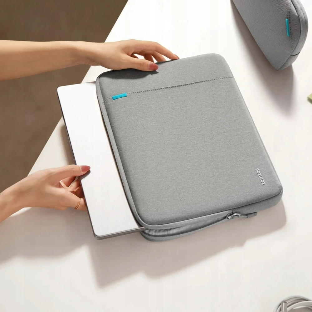 Dėklas Tomtoc Defender A13 14'' etui na laptopa i torba na priedai, pilka