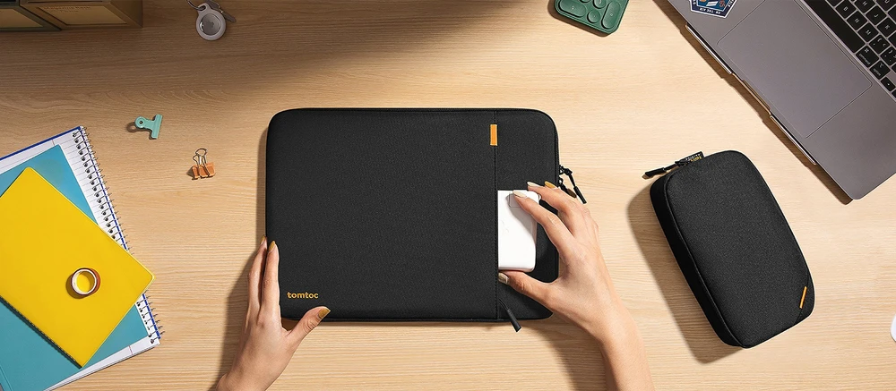 tomtoc nešiojamojo kompiuterio dėklas 13 colių MacBook Air, juodas A13C2DV