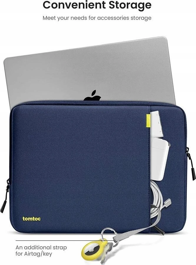 Rinkinys pokrowiec na laptopa TOMTOC Defender-A13 + Dėklas 14'' (tamsiai mėlyna)