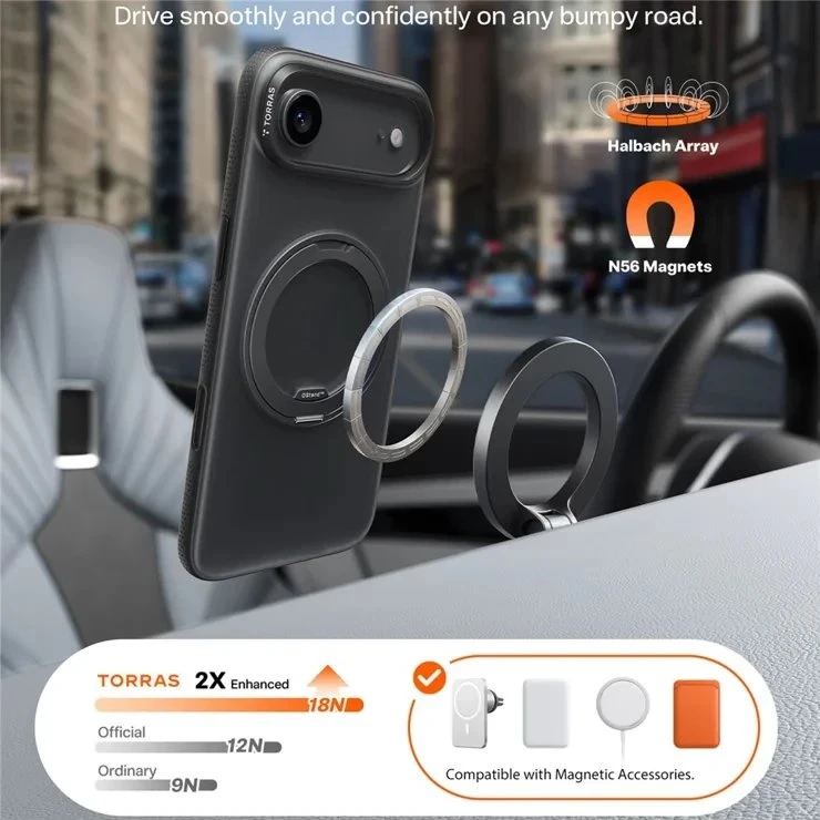 Dėklas Usorteret „Torras OSTAND R“ fitneso serijos „iPhone“