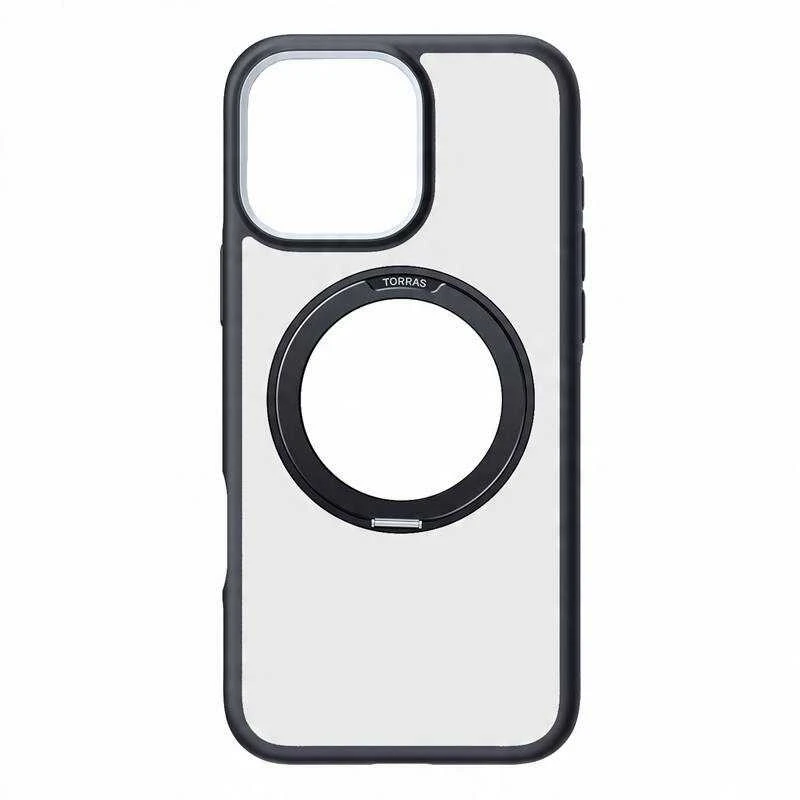 Torras „Ostand R Fusion“ dėklas, skirtas „iPhone 16 Pro“ (juodas)
