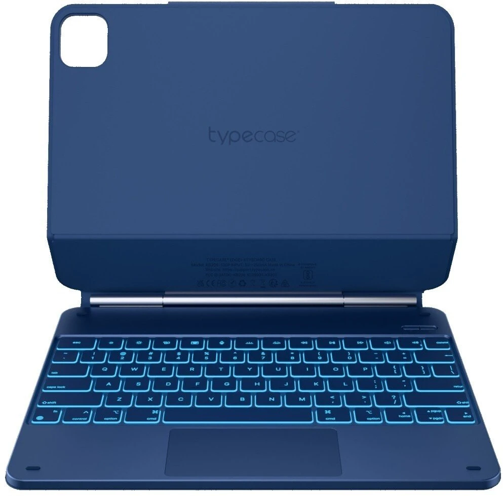 Dėklas Typecase Edge su klaviatūra do iPad Pro 13" 2024/2025 mėlynas pacyfik