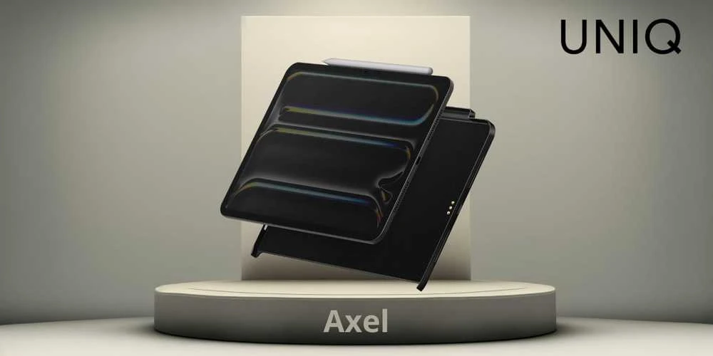 Dėklas UNIQ Axel skirtas Apple iPad Pro 13″ M4 (2024) juodos spalvos