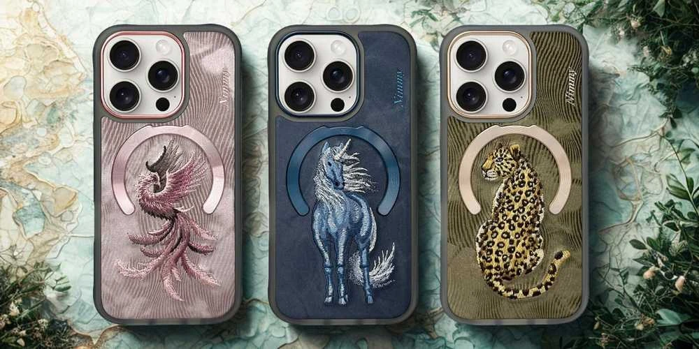 Dėklas Nimmy Magnetic Fantasy Animal MagSafe skirtas Apple iPhone 16 Pro mėlynos spalvos