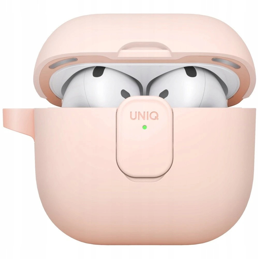 Dėklas UNIQ Clyde skirtas AirPods 4 Lock Dėklas rožinės spalvos