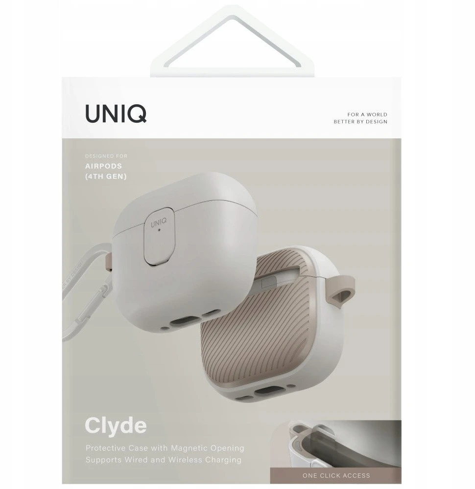 Dėklas UNIQ Clyde for AirPods 4 Lock Dėklas beige