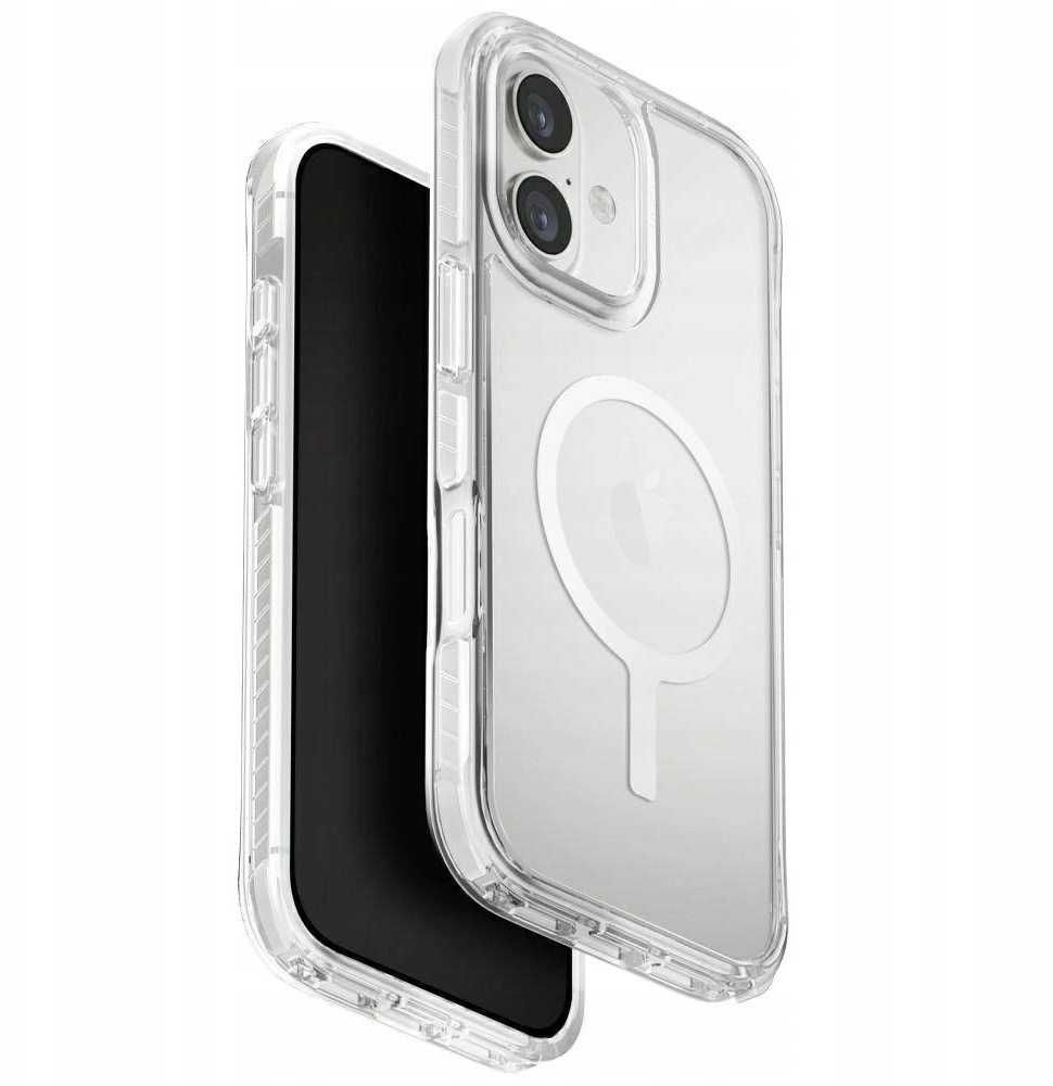 UNIQ Combat dėklas skirtas Apple iPhone 17 Magclick Charging baltos spalvos