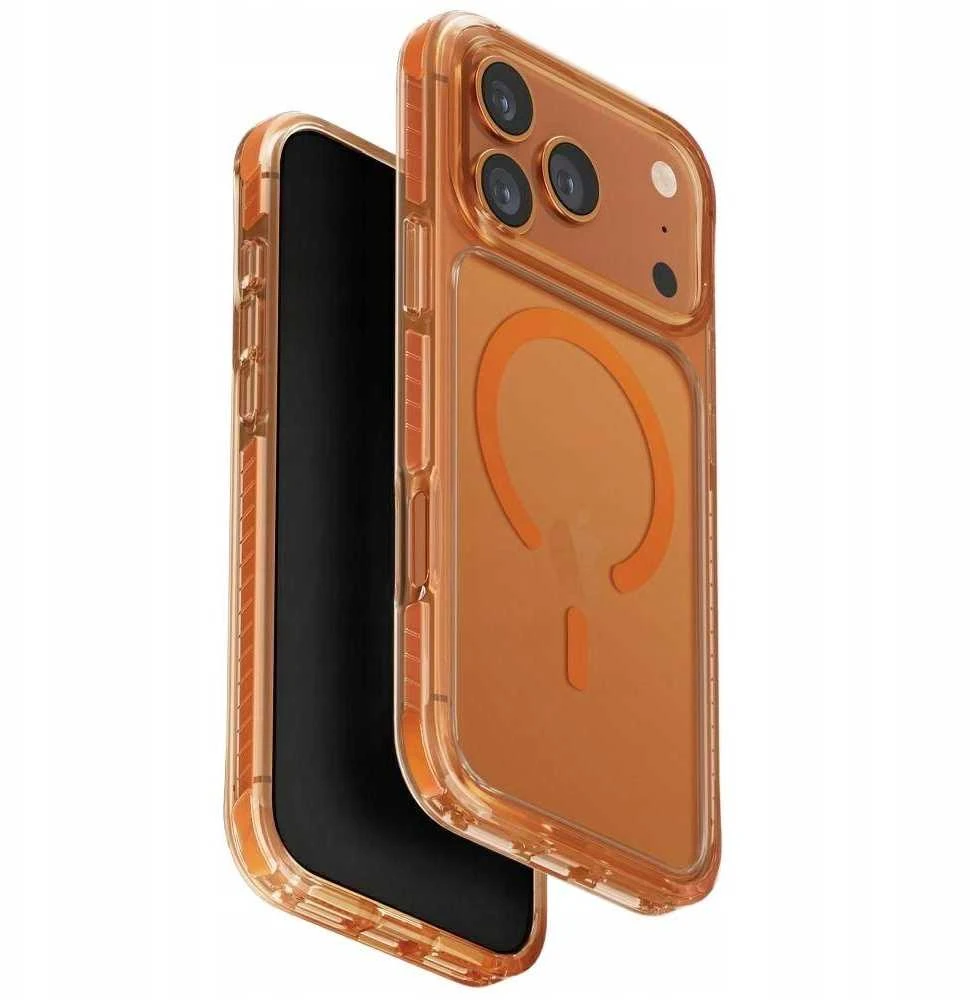 UNIQ Combat dėklas Apple iPhone 17 Pro Max Magclick įkrovimo oranžinis