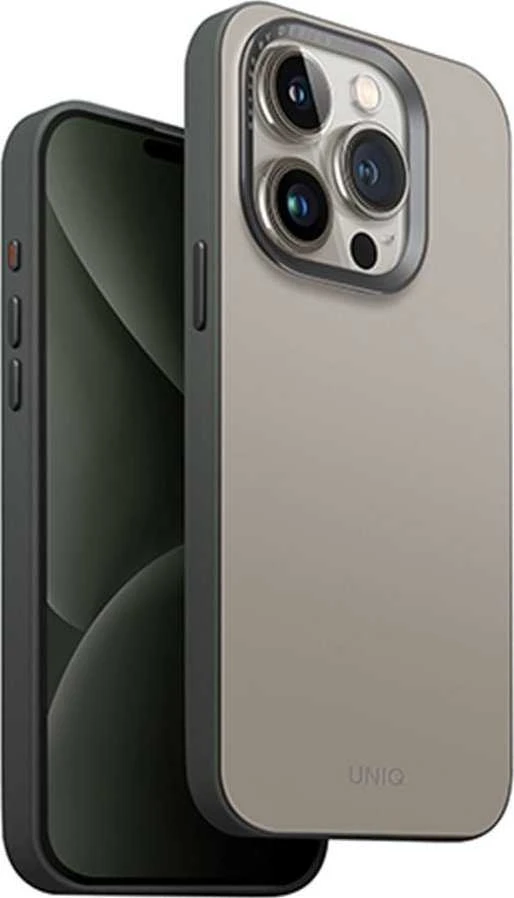 UNIQ Lyden DS Apple iPhone 15 Pro Max 6.7″ Magclick Charging dėklas beige-žalias ivory-lichen žalias