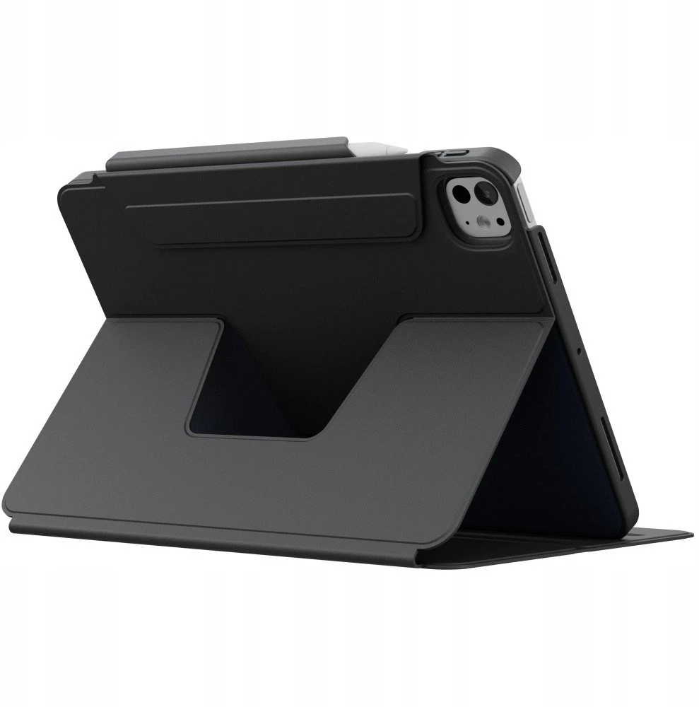 Dėklas UNIQ Rovus Snapmount Magnetic 360 Rotating Detachable skirtas Apple iPad Pro 13″ M4 (2024) juodos spalvos
