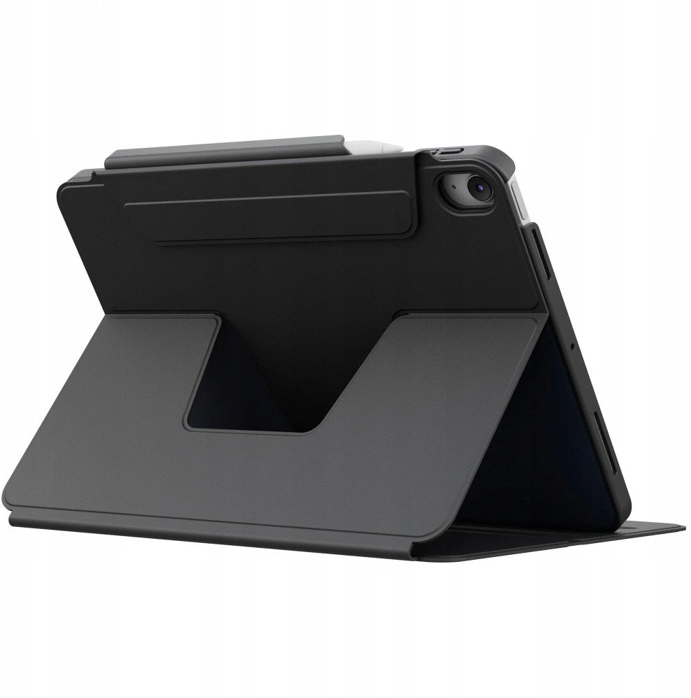 Dėklas UNIQ Rovus Snapmount Magnetic 360 Rotating Detachable skirtas Apple iPad Air 11" (M2/M3) / Apple iPad Air 10.9" (2022/2020) juodos spalvos