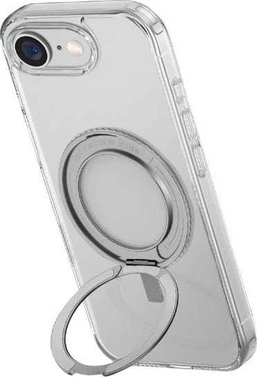 „Uniq Swivix 360“ besisukantis dėklas su atrama, skirtas „iPhone 16e“ – permatomas
